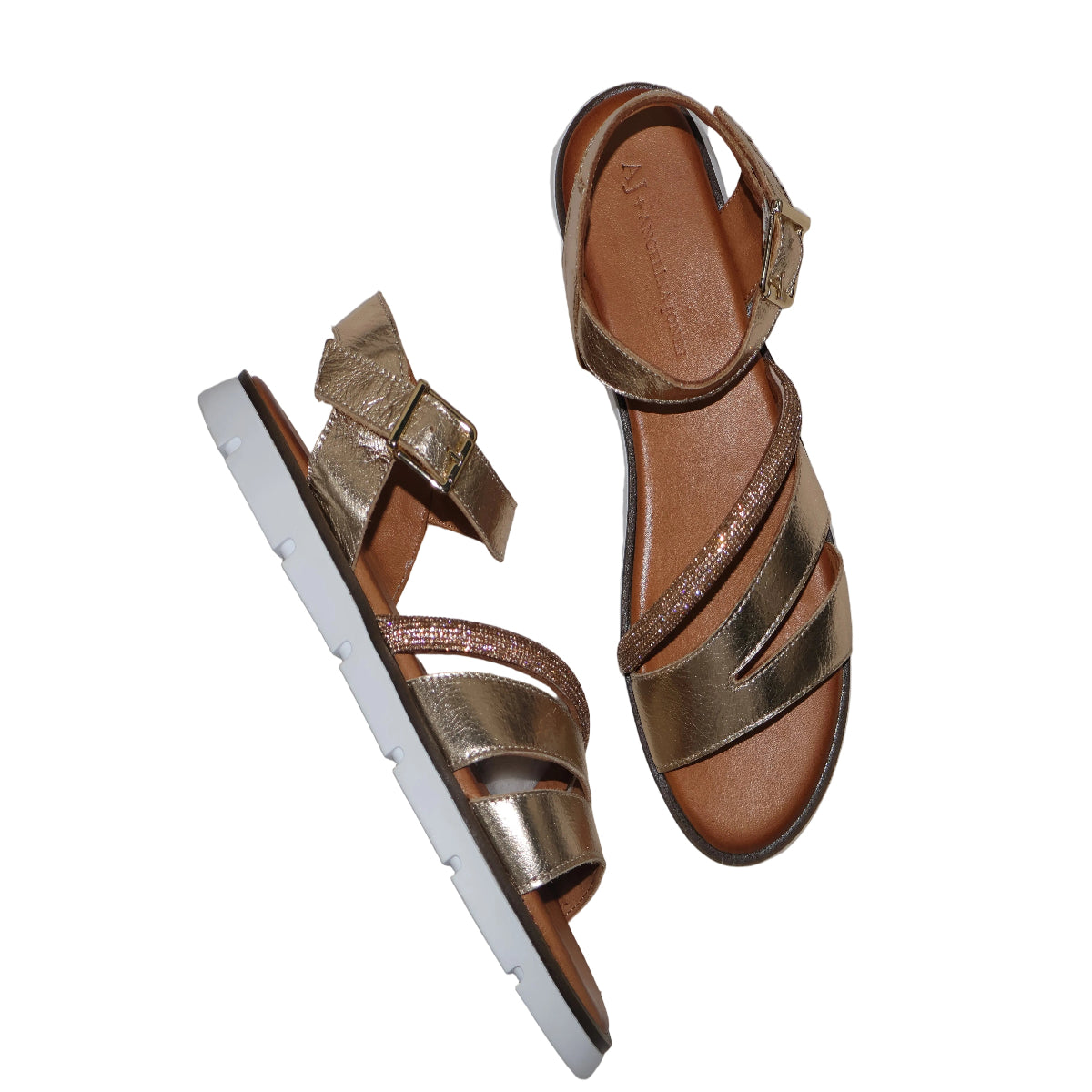 Sandale din piele naturală – Auriu