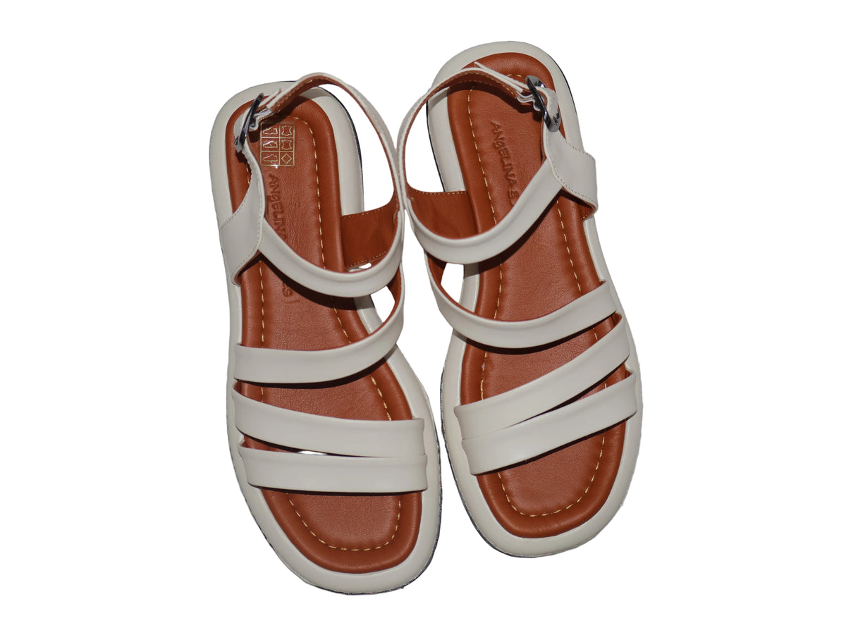 Sandale din piele naturală – Crem