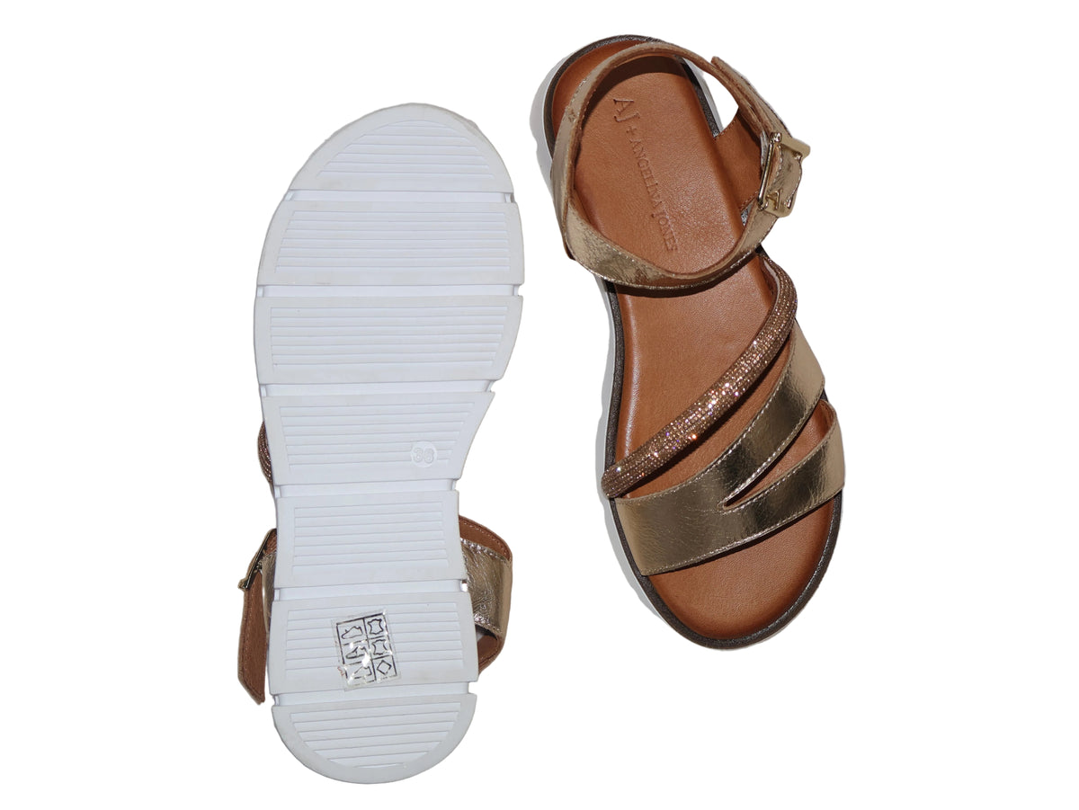 Sandale din piele naturală – Auriu