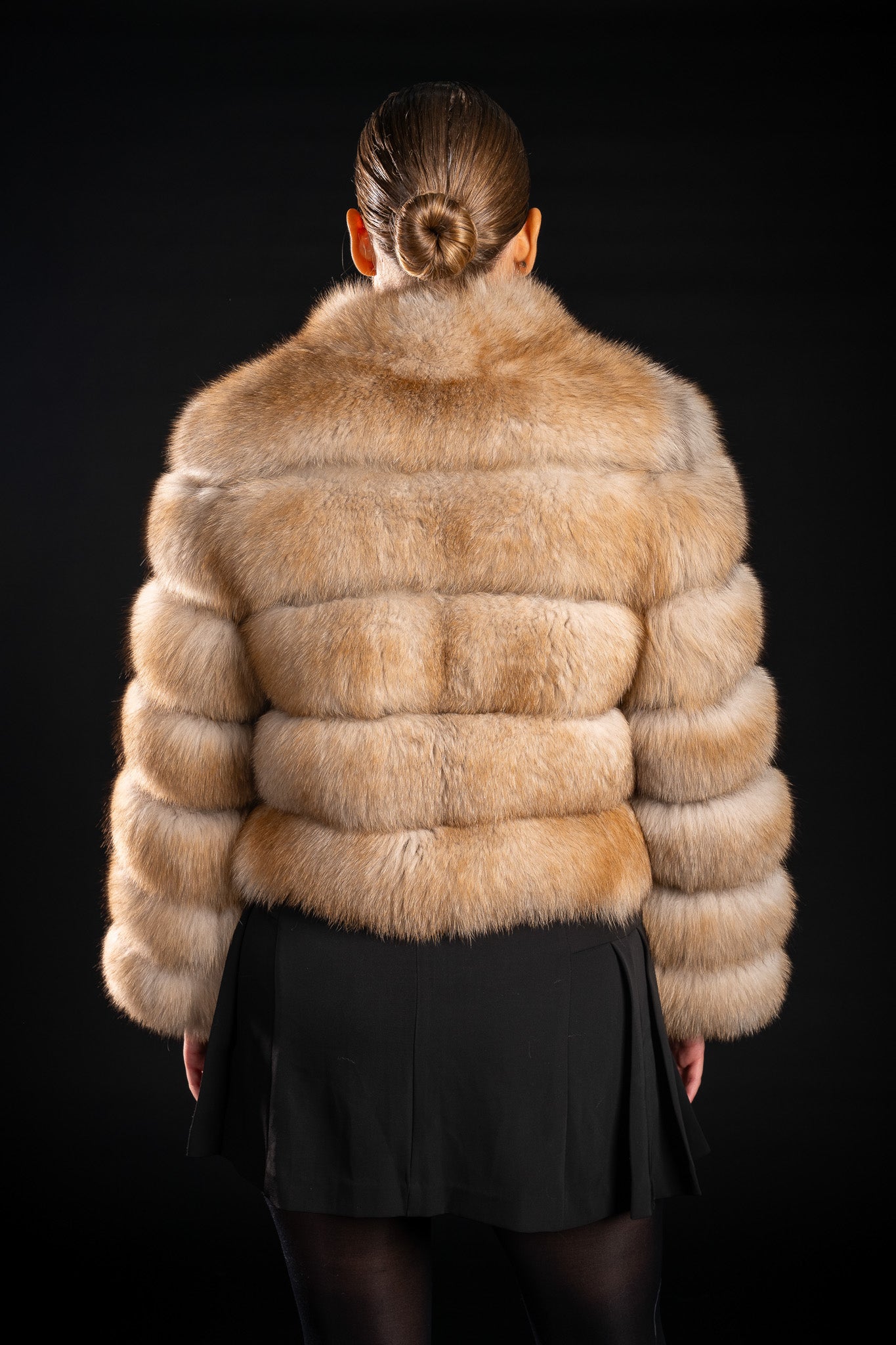 HAINA DIN BLANA NATURALA DE VULPE POLARA CU GULER TUNICA, LIGHTSABLE 015