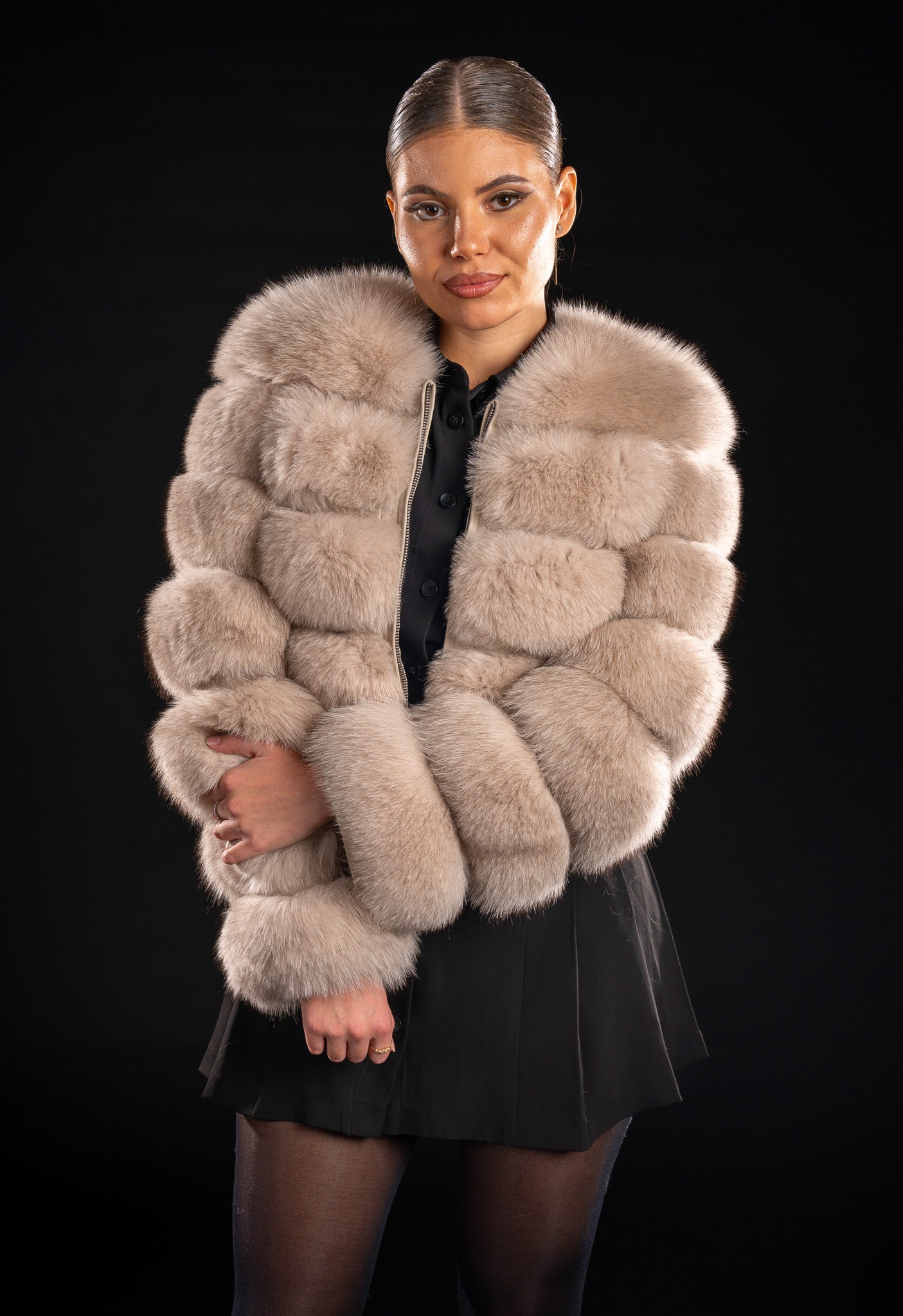 HAINA DIN BLANA NATURALA POLARA CREM, MANECA 3/4, POLAR 019