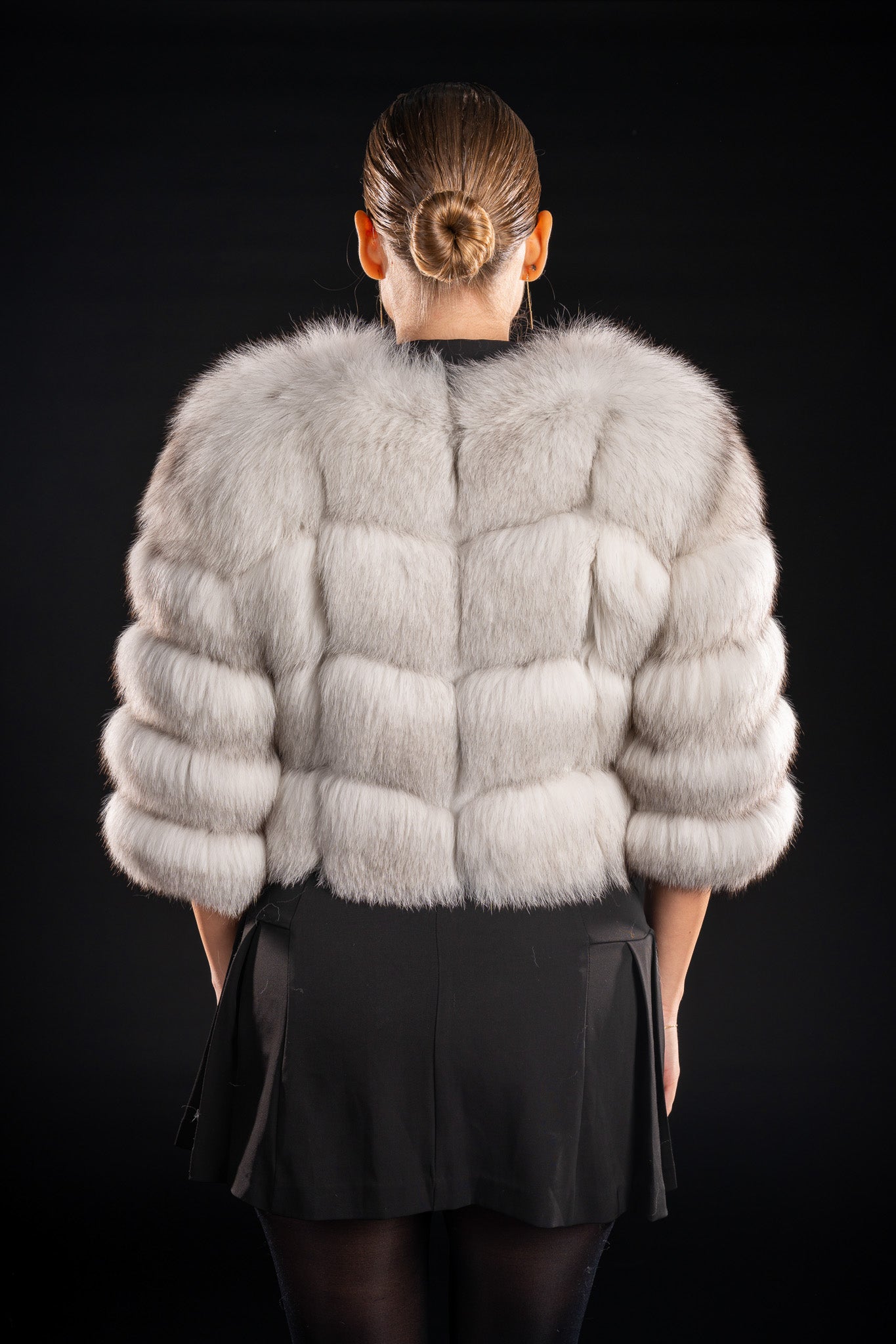 HAINA DIN BLANA NATURALA DE VULPE POLARA MANECA 3/4, POLAR 024