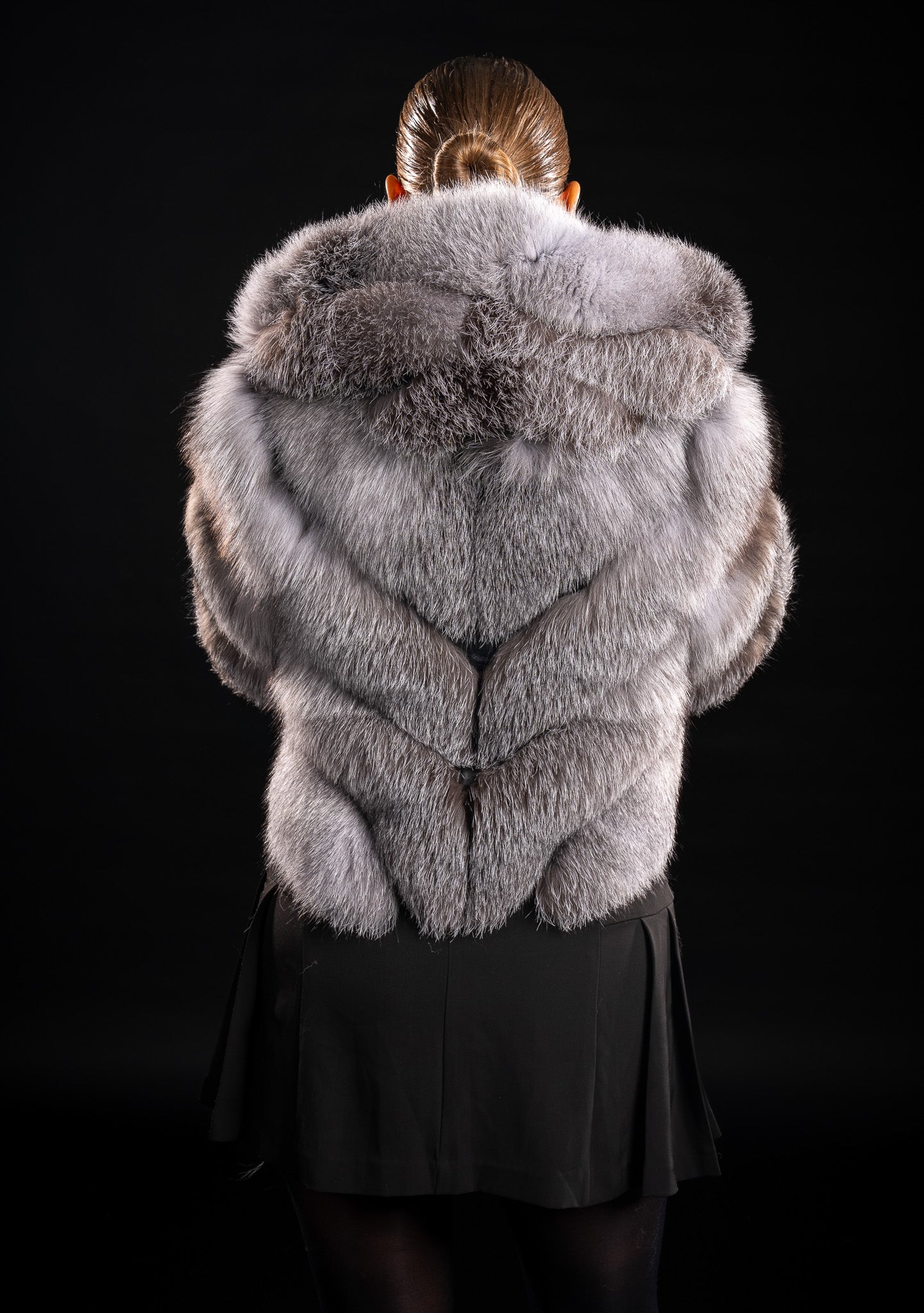 HAINA DIN BLANA NATURALA DE VULPE ARGINTIE IN V 3IN1, FROST 005