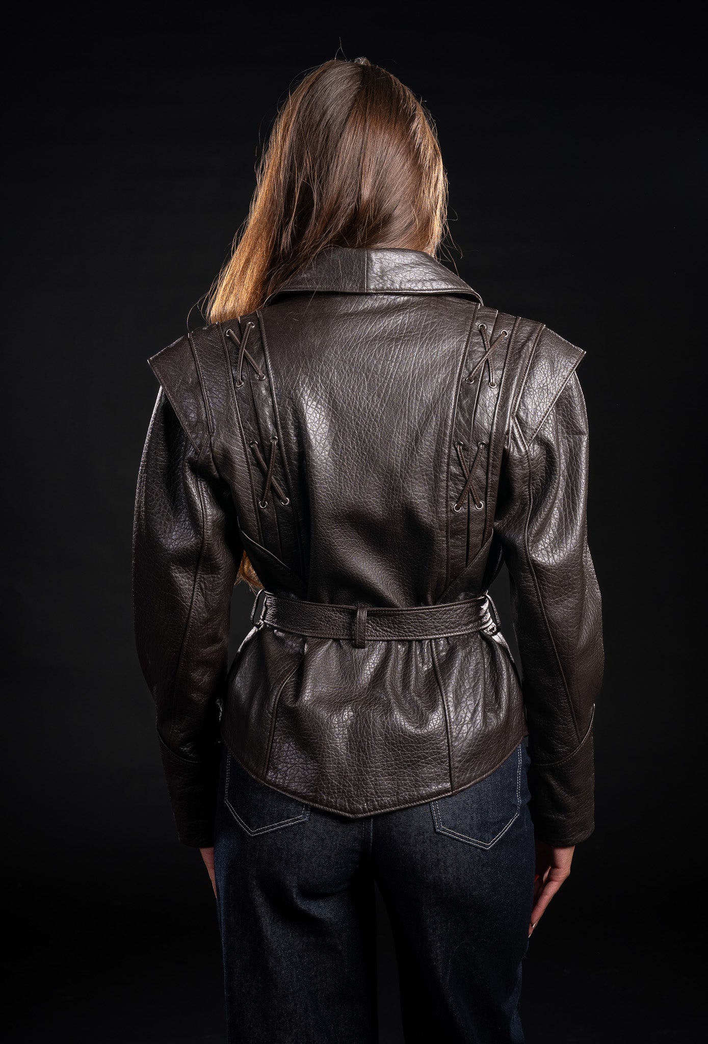 JACHETA DIN PIELE NATURALA CU GULER REVER 201