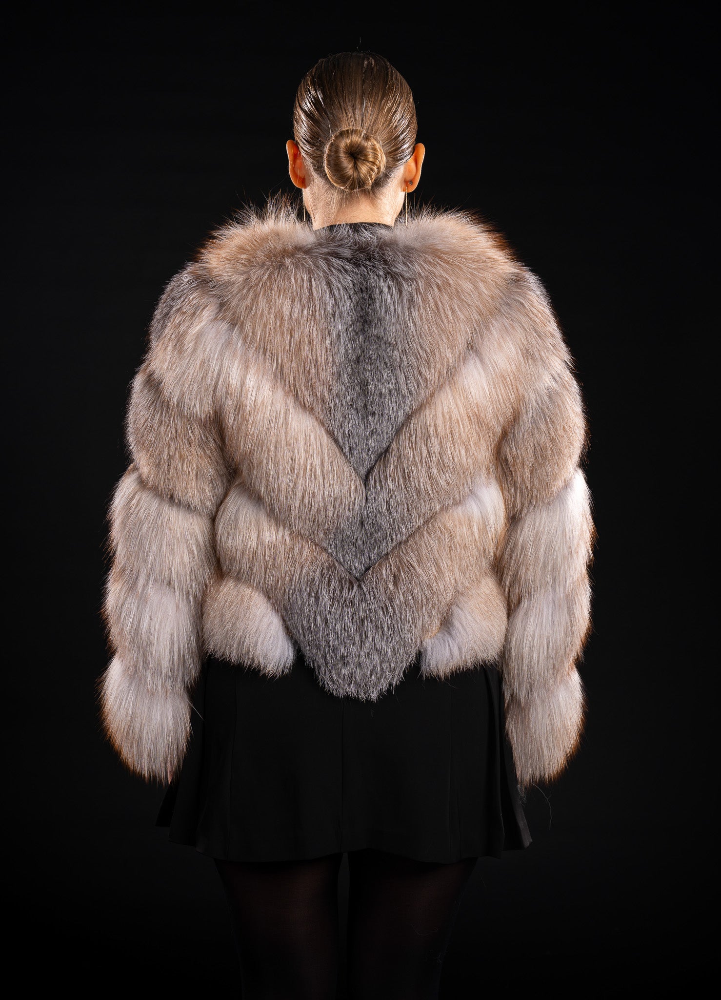 HAINA DIN VULPE NATURALA CANADIANA GOLD, MODEL V