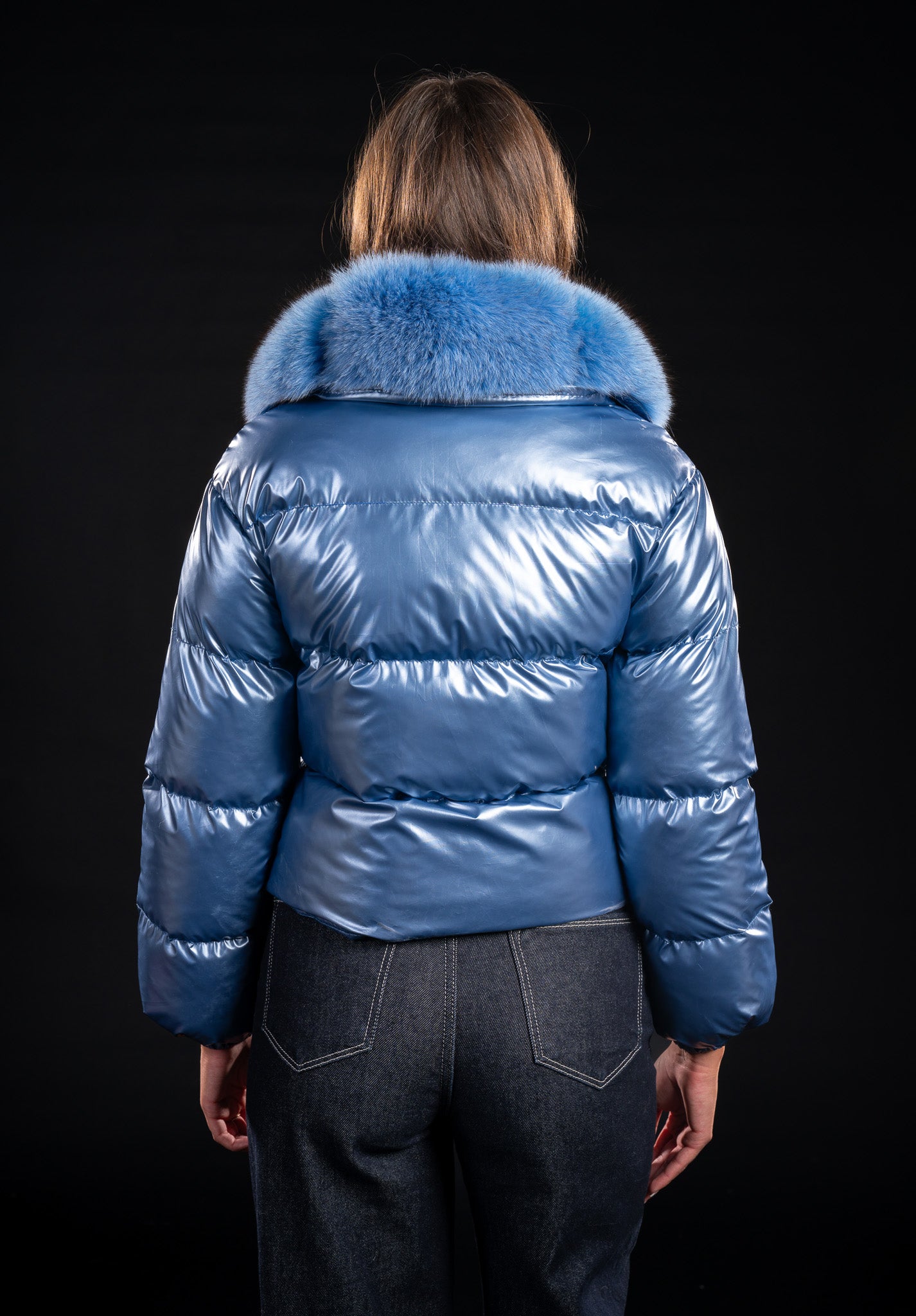 GEACA CU GULER DIN BLANA NATURALA DE VULPE POLARA