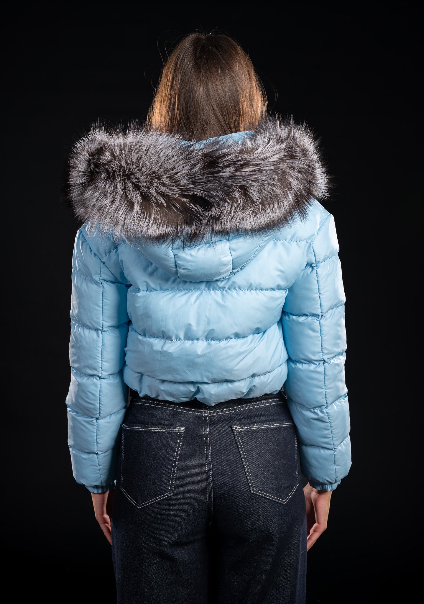 GEACA CU GLUGA DIN BLANA NATURALA DE VULPE