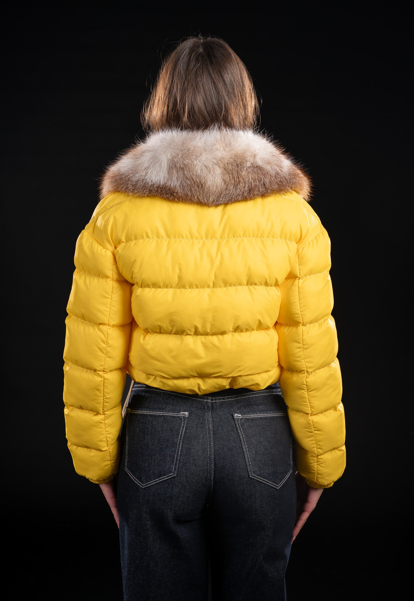 GEACA CU BLANA NATURALA DE VULPE GOLD ISLAND