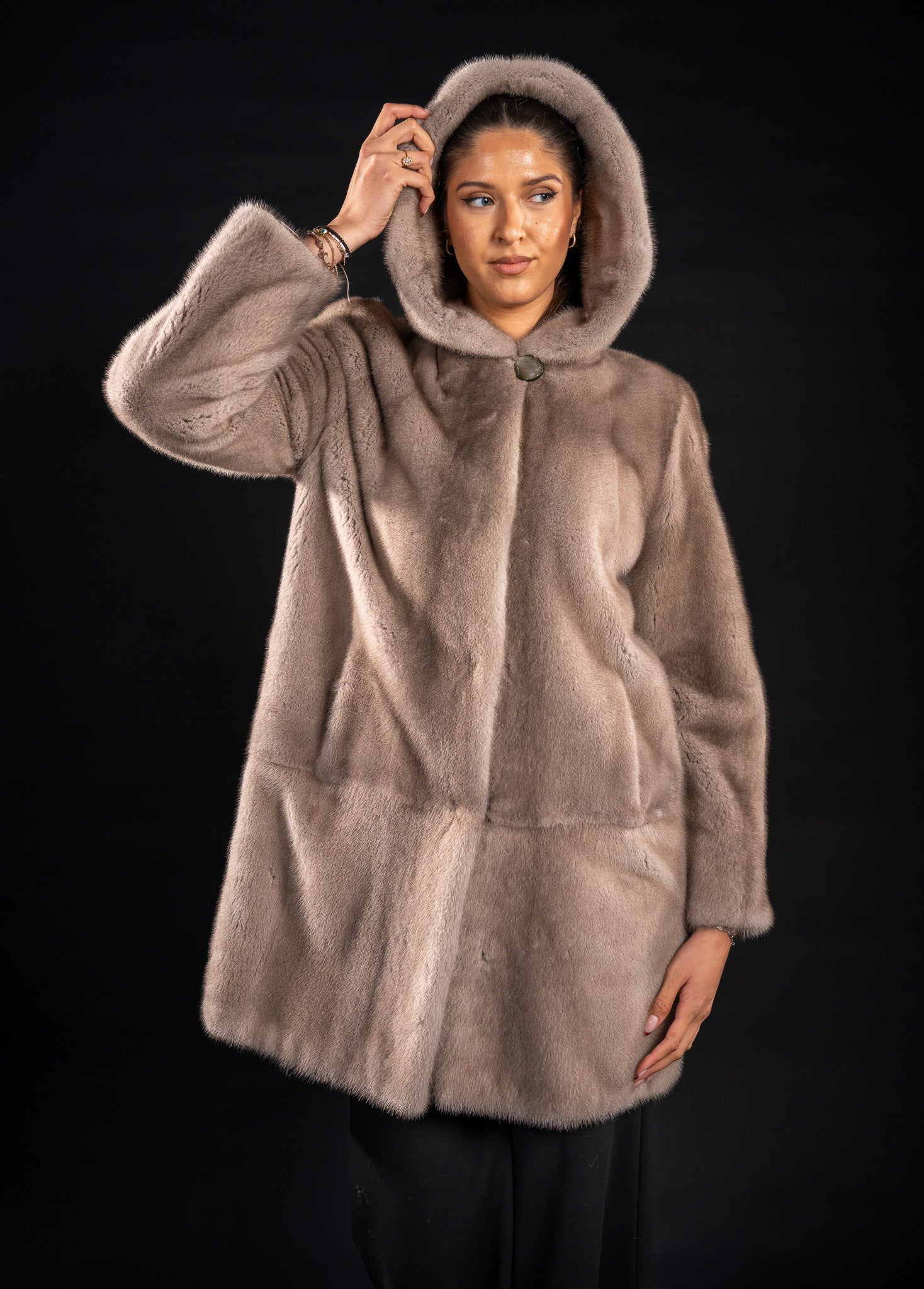 HAINA DIN BLANA NATURALA DE VIZON SILVERBLUE CU GLUGA