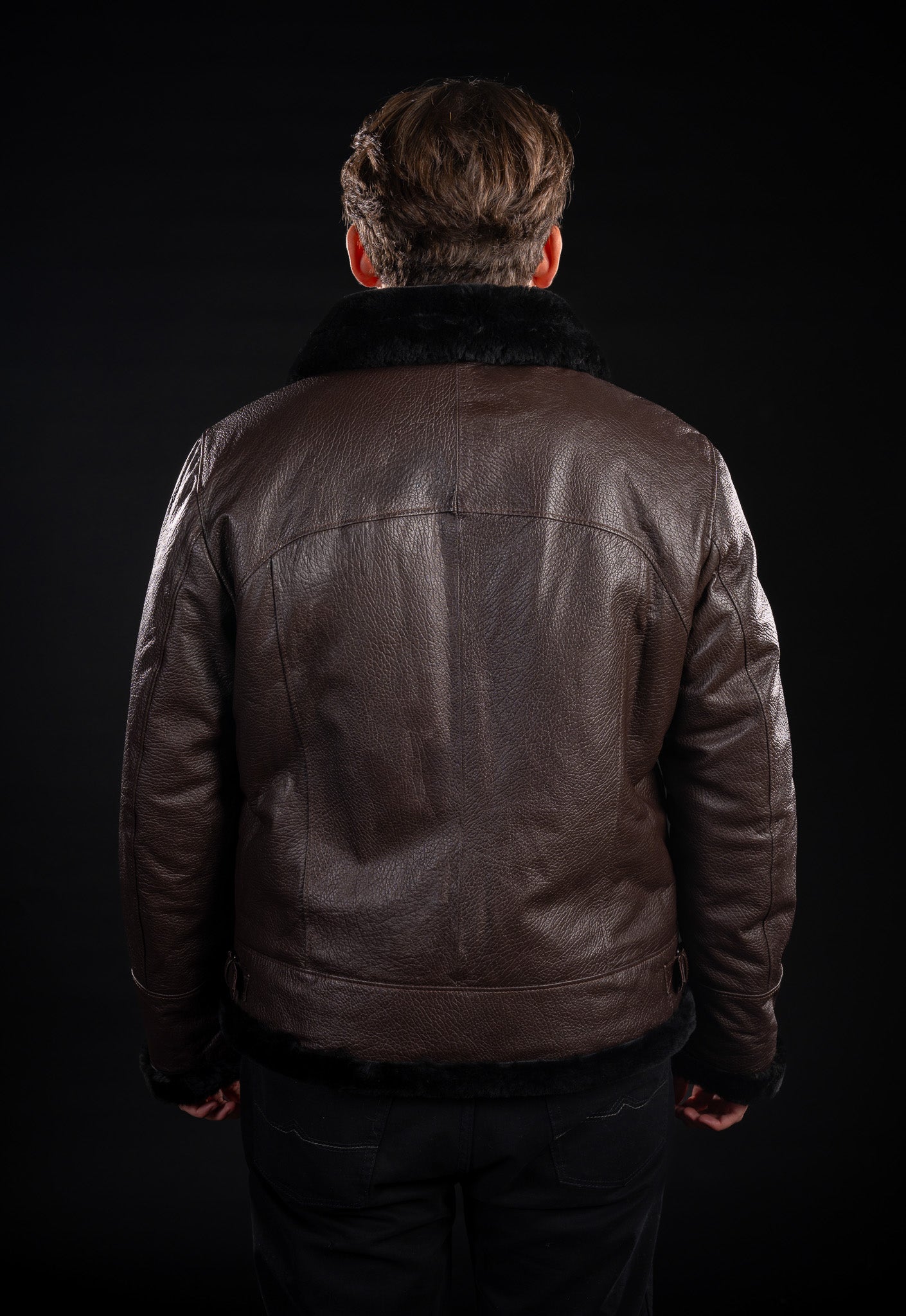 COJOC DIN PIELE NATURALA IMBLANIT - STIL AVIATOR