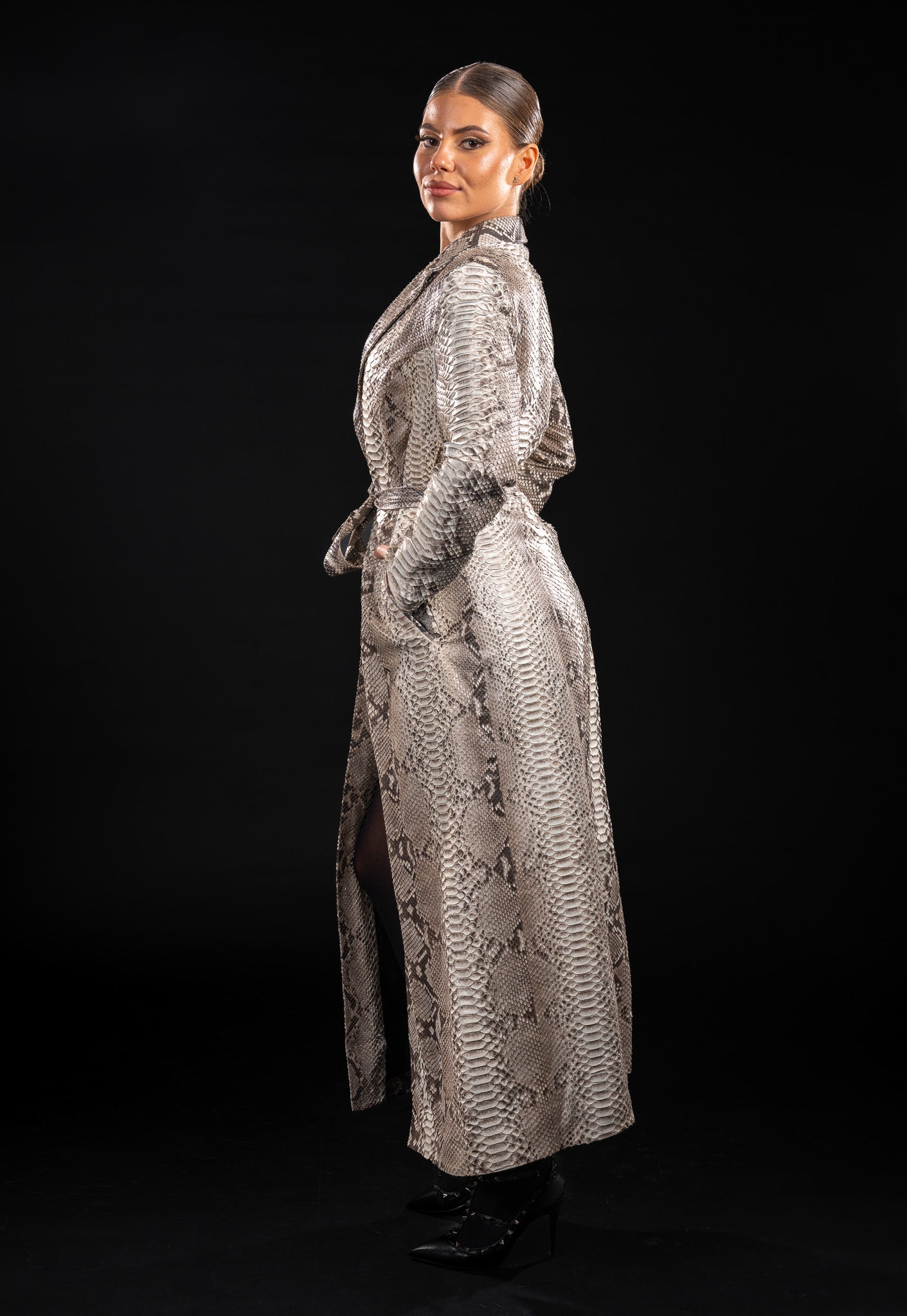 PALTON DIN PIELE NATURALA DE PITON ROYAL 785