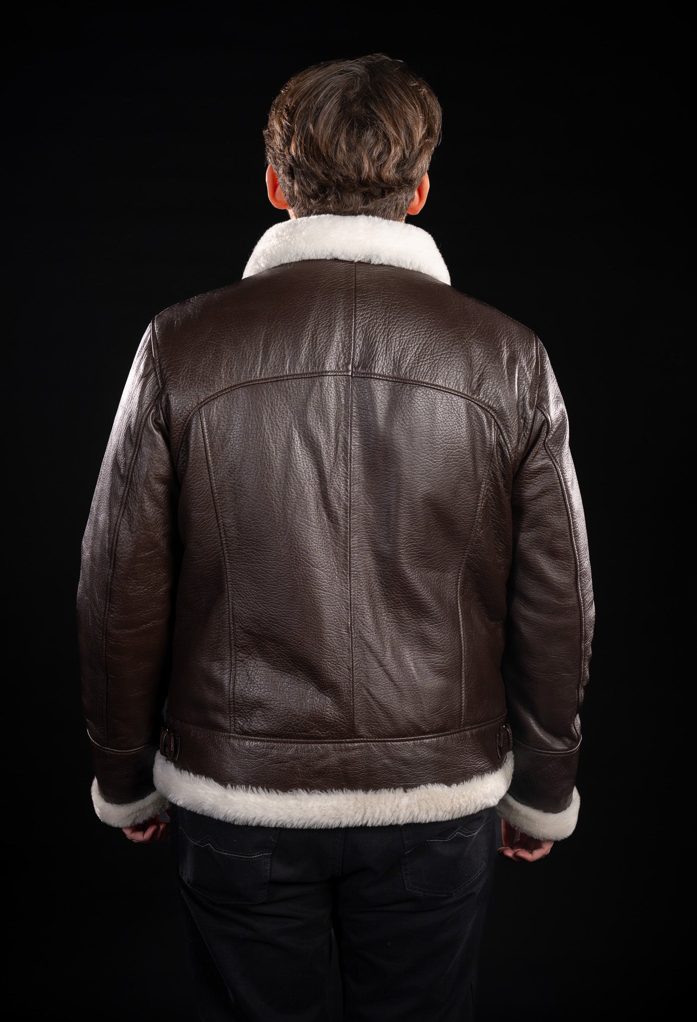 COJOC DIN PIELE NATURALA IMBLANIT - STIL AVIATOR