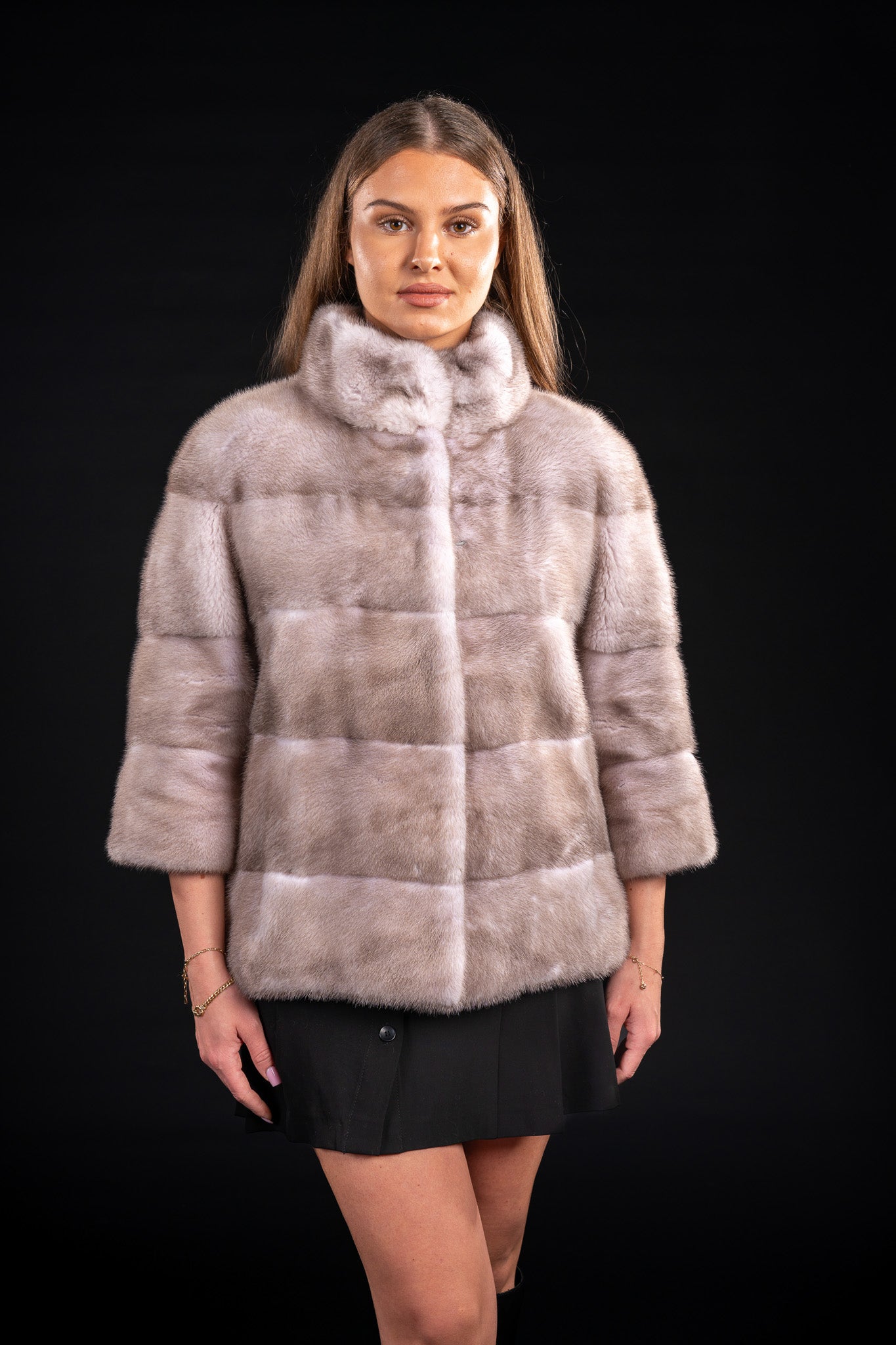 HAINA DIN BLANA NATURALA DE VIZON LIGHT GRAFITTI CU MANECI 3/4