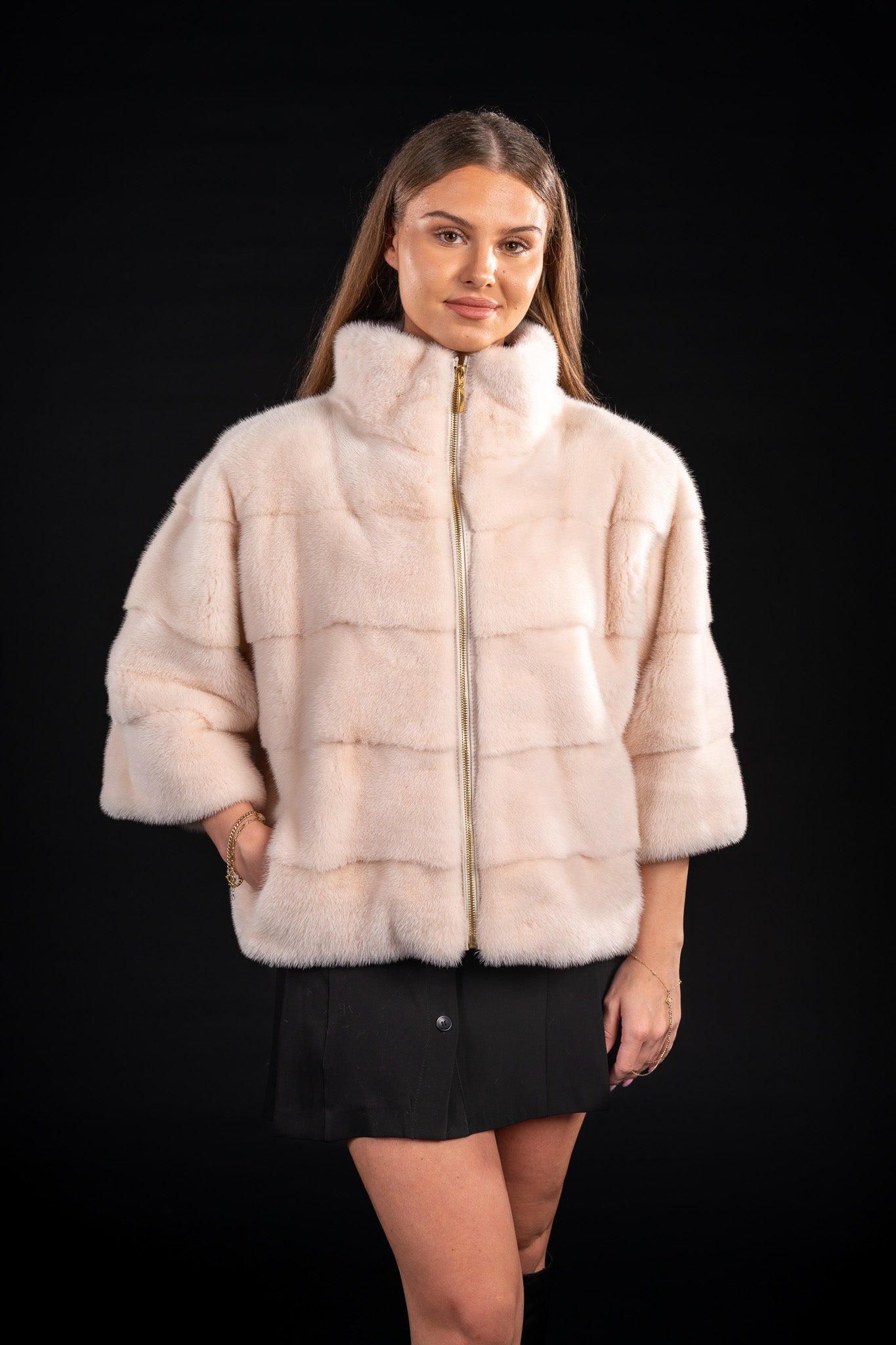 CAPA DIN BLANA NATURALA DE VIZON ROZ PUDRA