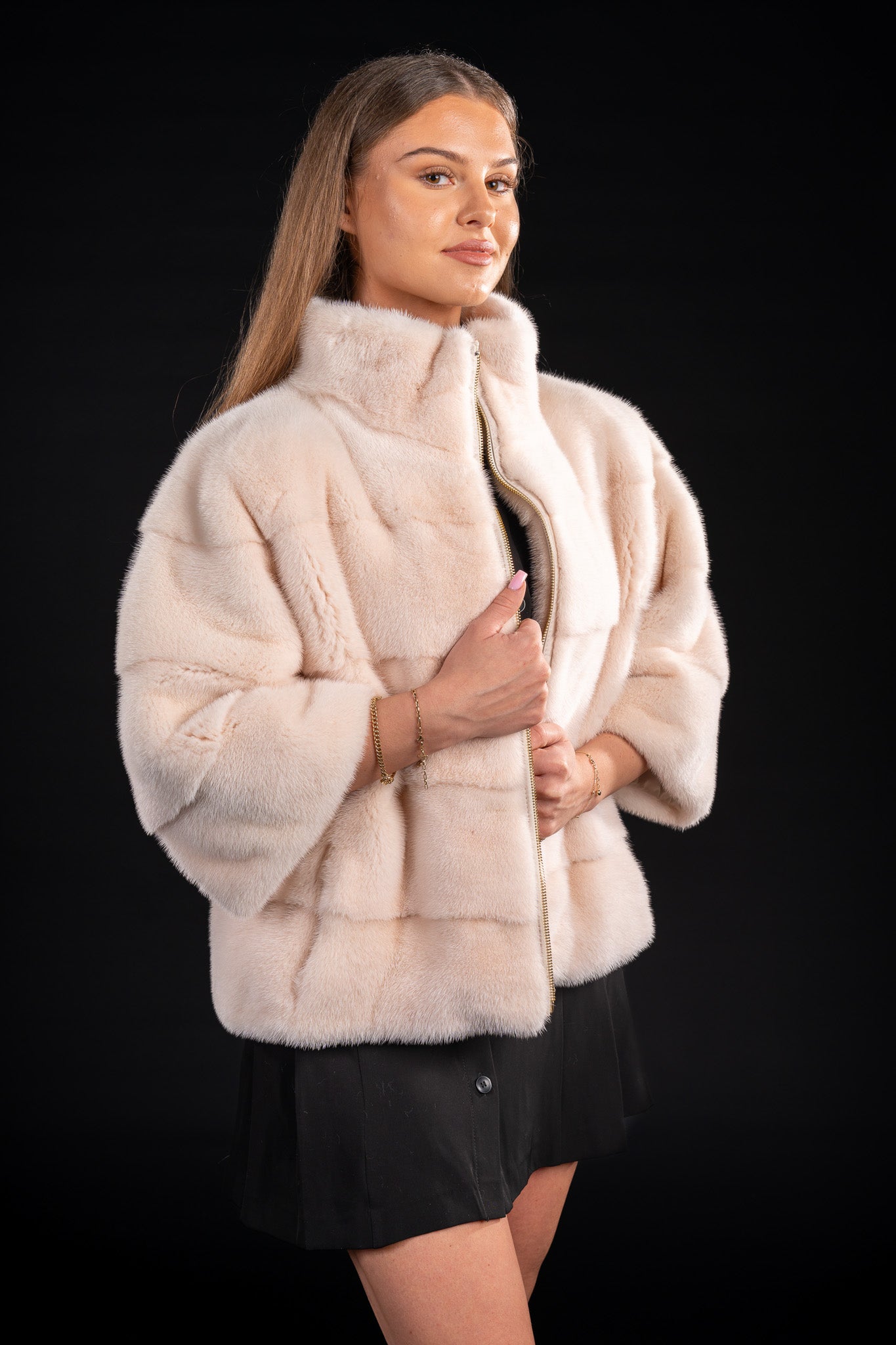 CAPA DIN BLANA NATURALA DE VIZON ROZ PUDRA