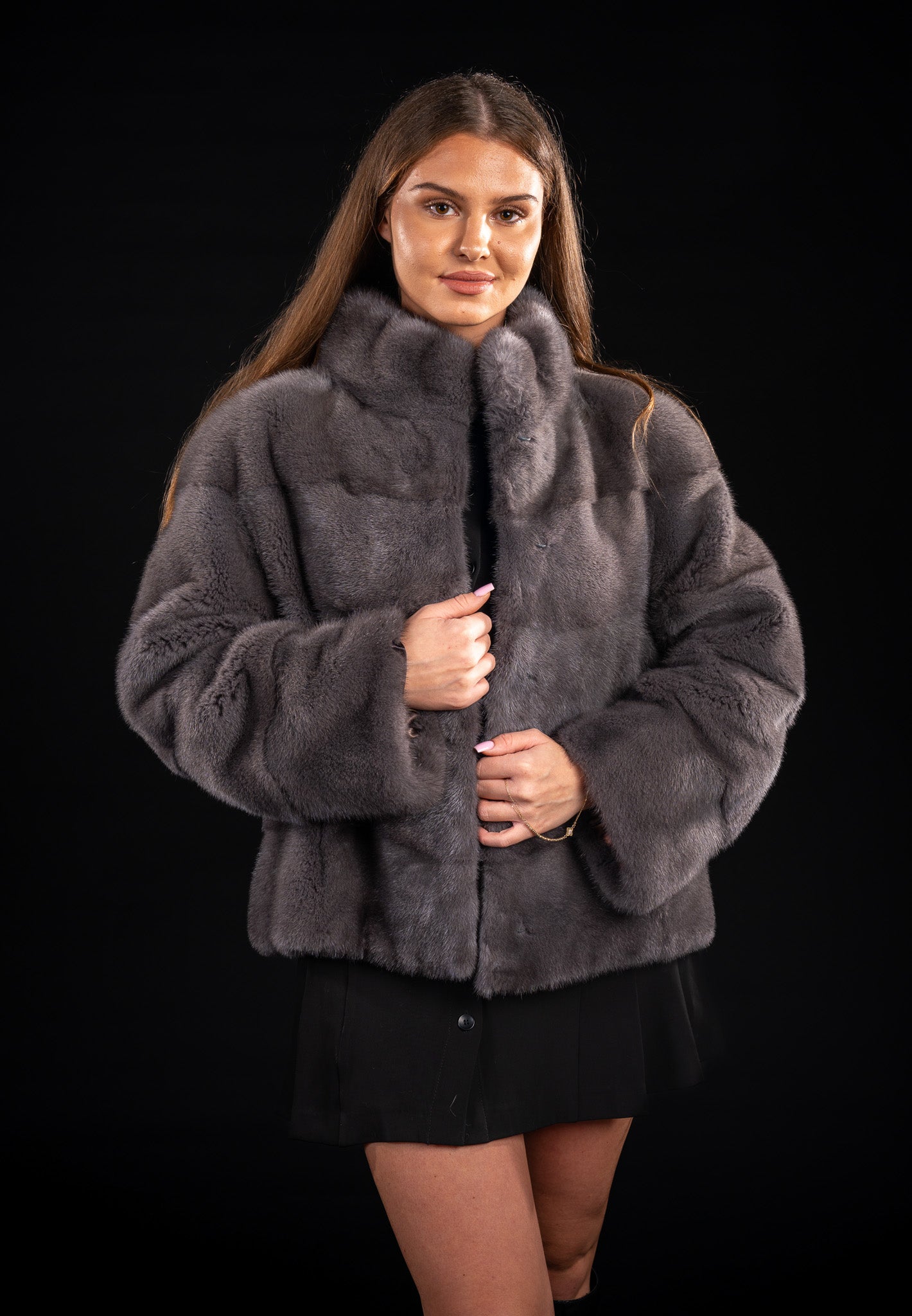 HAINA DIN BLANA NATURALA DE VIZON GRI ANTRACIT