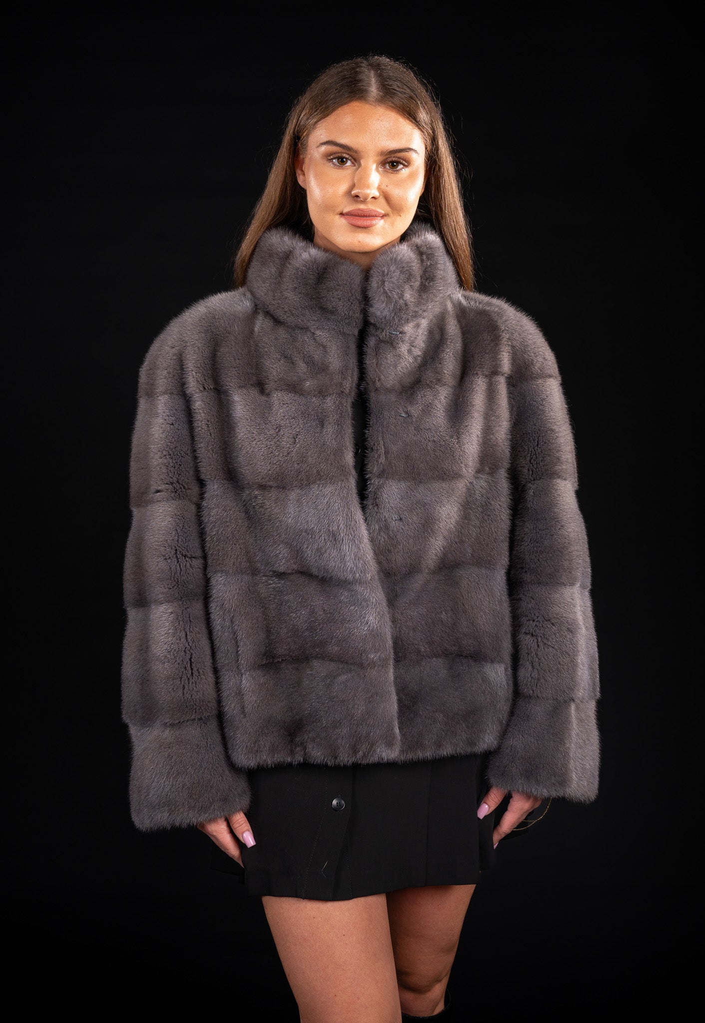 HAINA DIN BLANA NATURALA DE VIZON GRI ANTRACIT