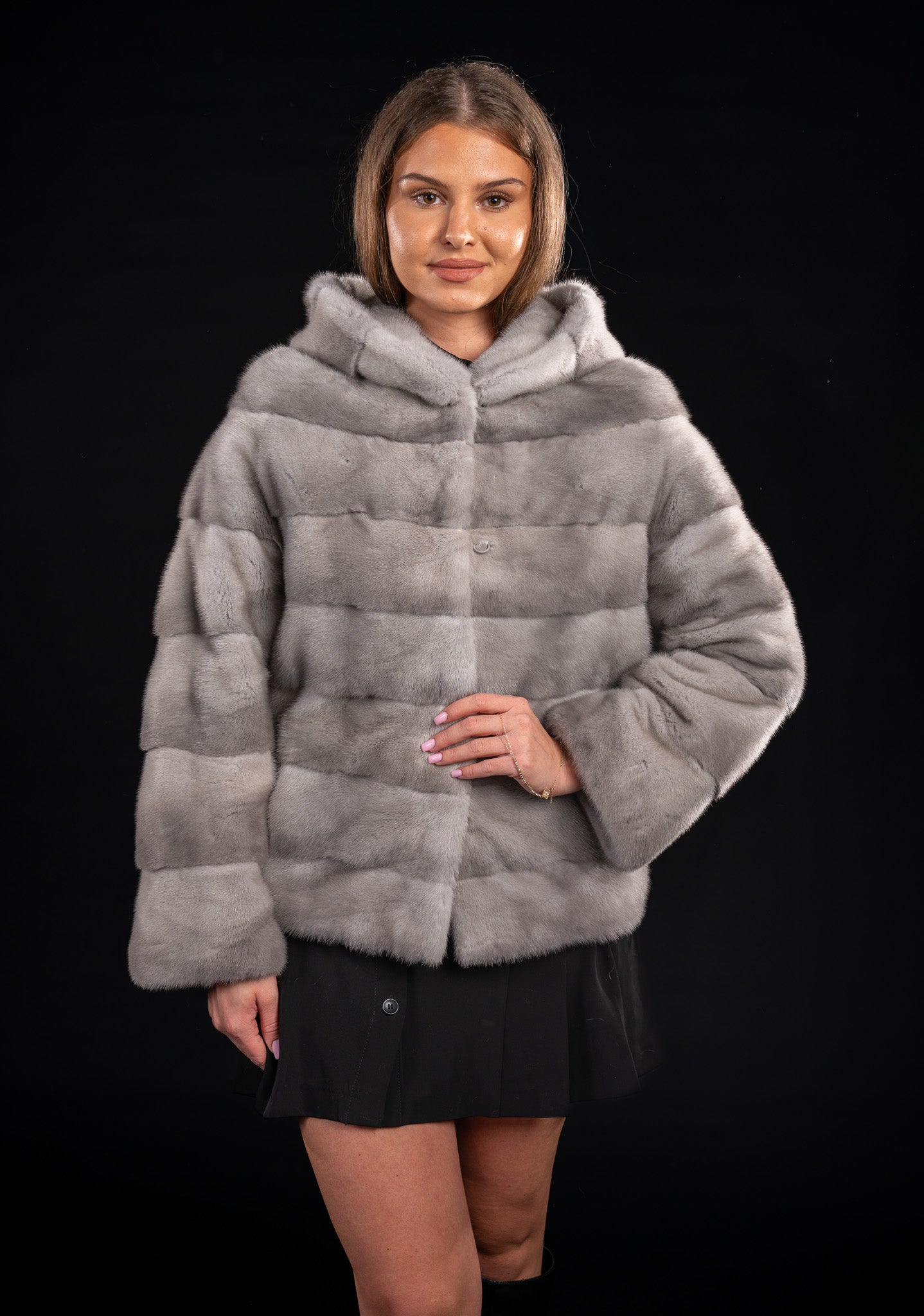 HAINA DIN BLANA NATURALA DE VIZON SAPPHIRE CU GLUGA