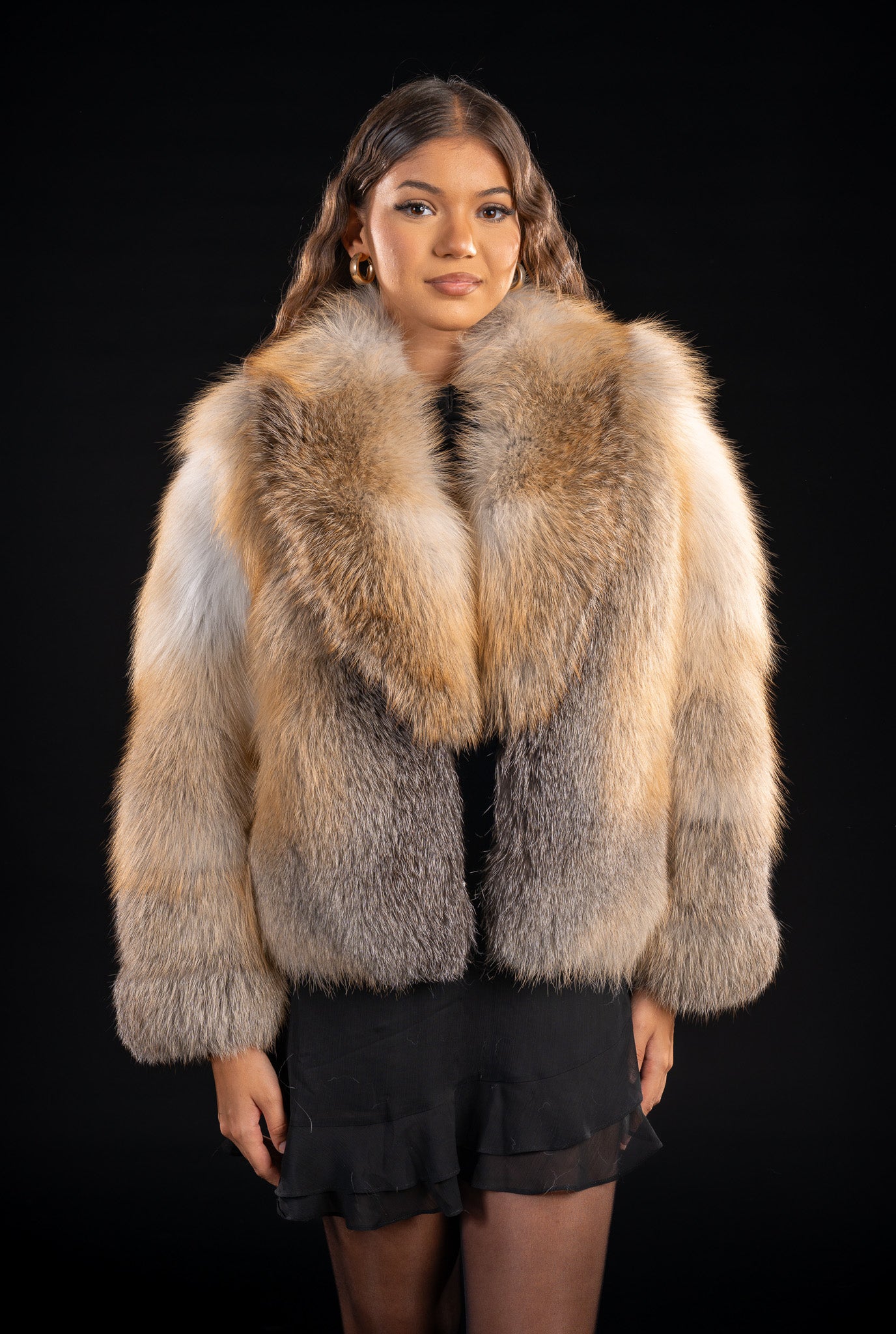 HAINA DIN BLANA NATURALA DE VULPE GOLD FROST , GULER REVER  030