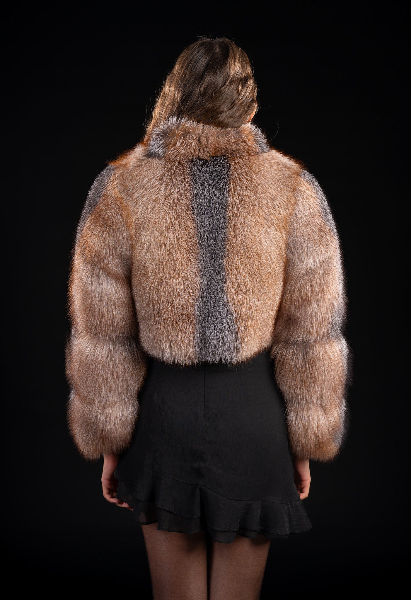 HAINA DIN BLANA NATURALA DE VULPE CANADIANA SCURTA 028