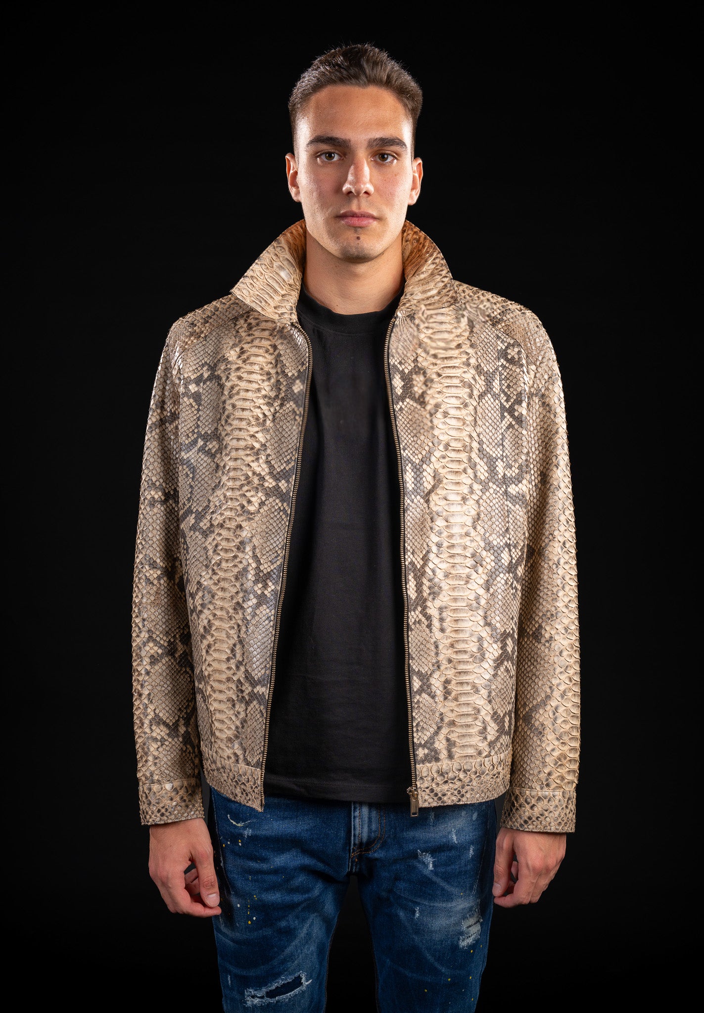 GEACA DIN PIELE NATURALA DE PITON - BARBATI B01