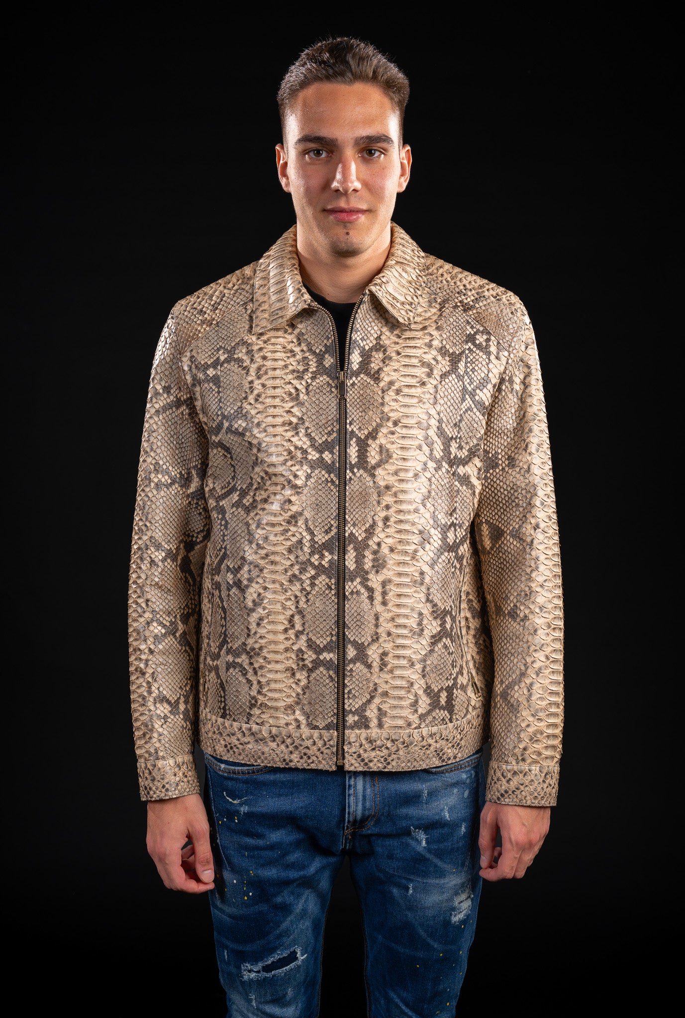 GEACA DIN PIELE NATURALA DE PITON - BARBATI B01