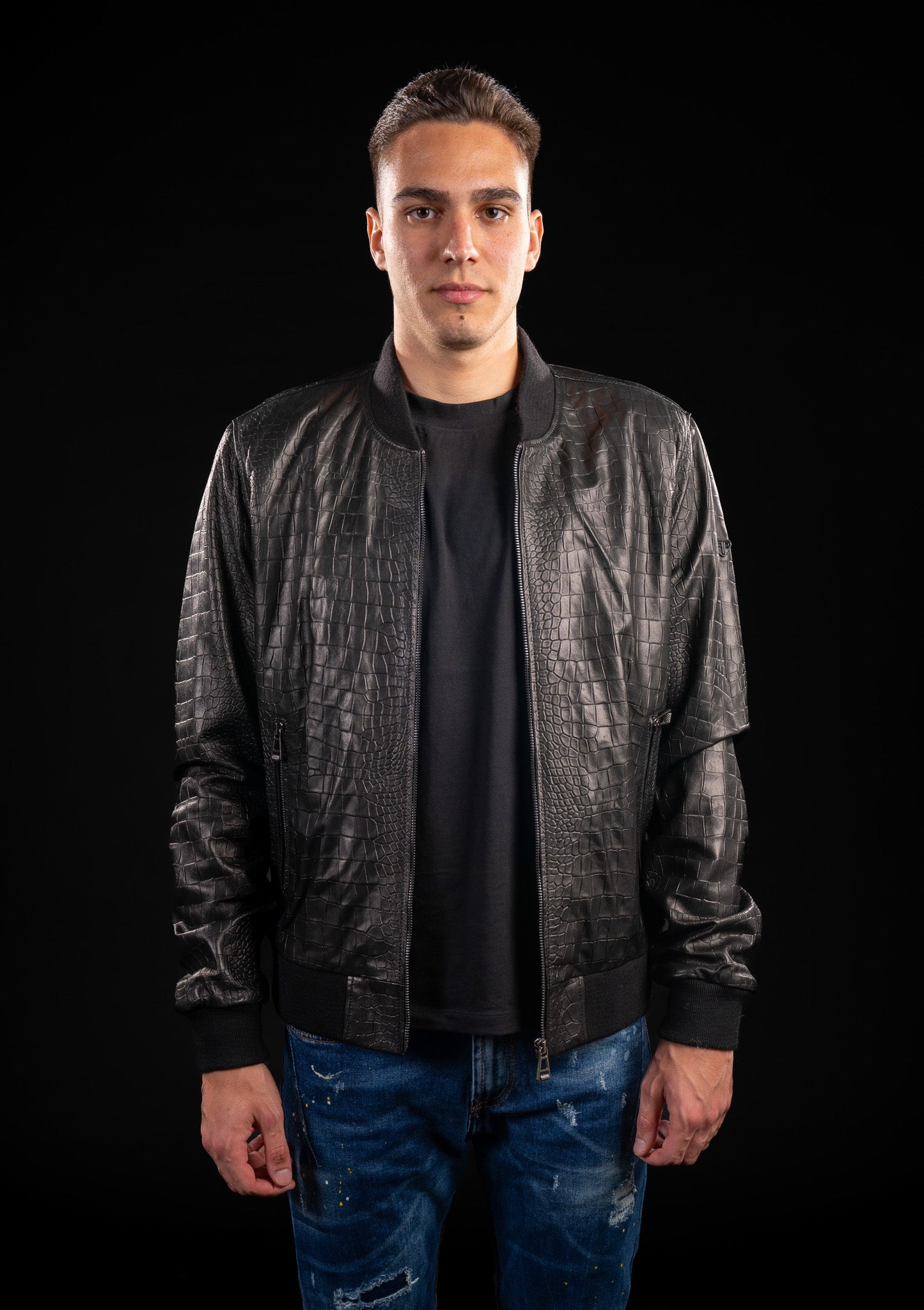 GEACA DIN PIELE NATURALA DE BARBATI