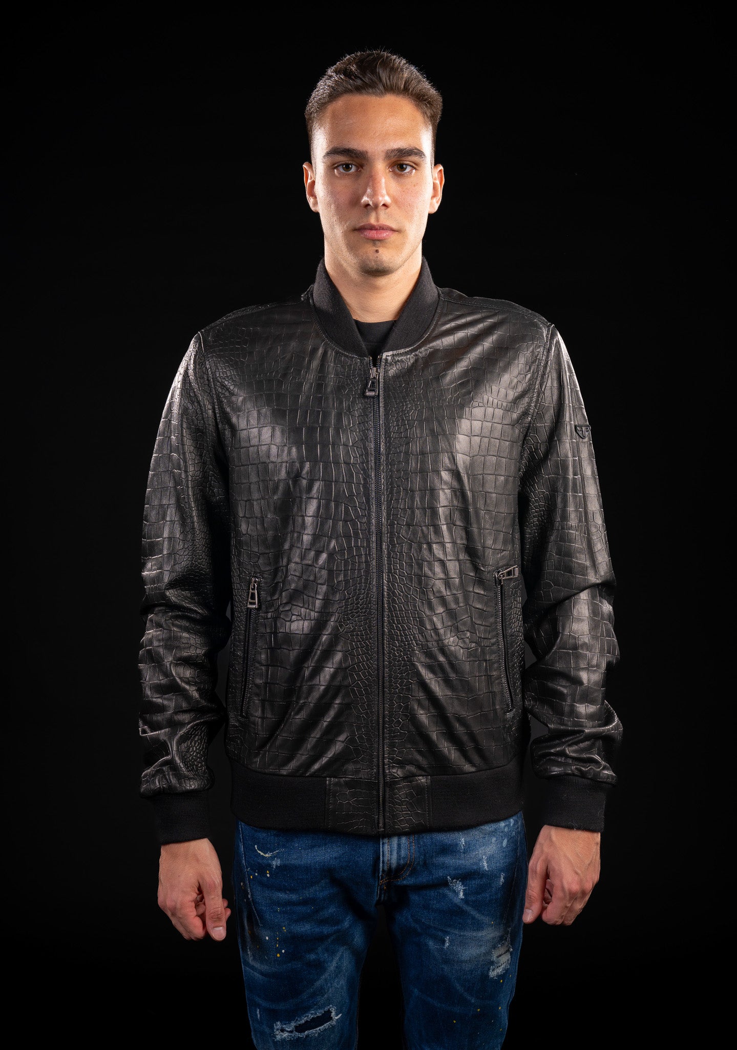 GEACA DIN PIELE NATURALA DE BARBATI