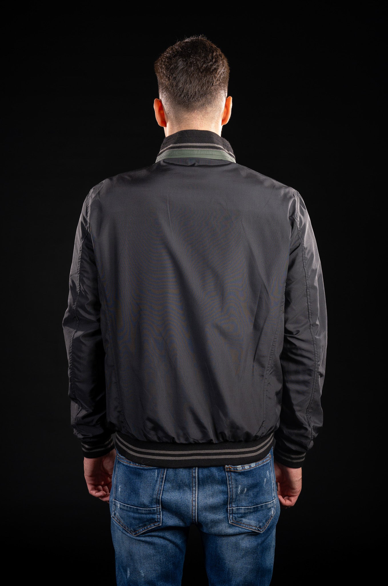 GEACA DIN PIELE NATURALA DE BARBATI PERFORATA REVERSIBILA B10