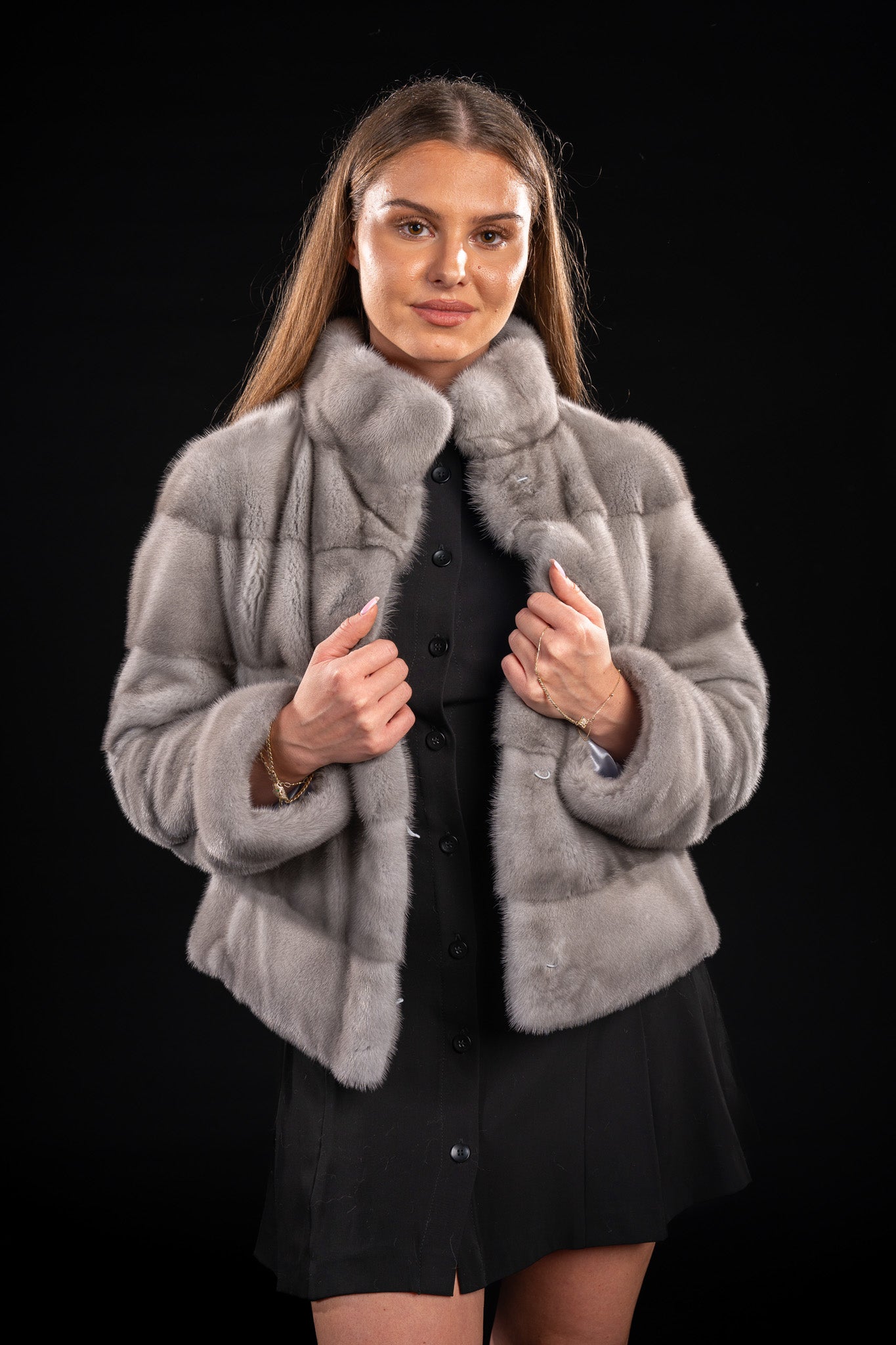 HAINA DIN BLANA NATURALA DE VIZON GRI SAPPHIRE , GULER TUNICA