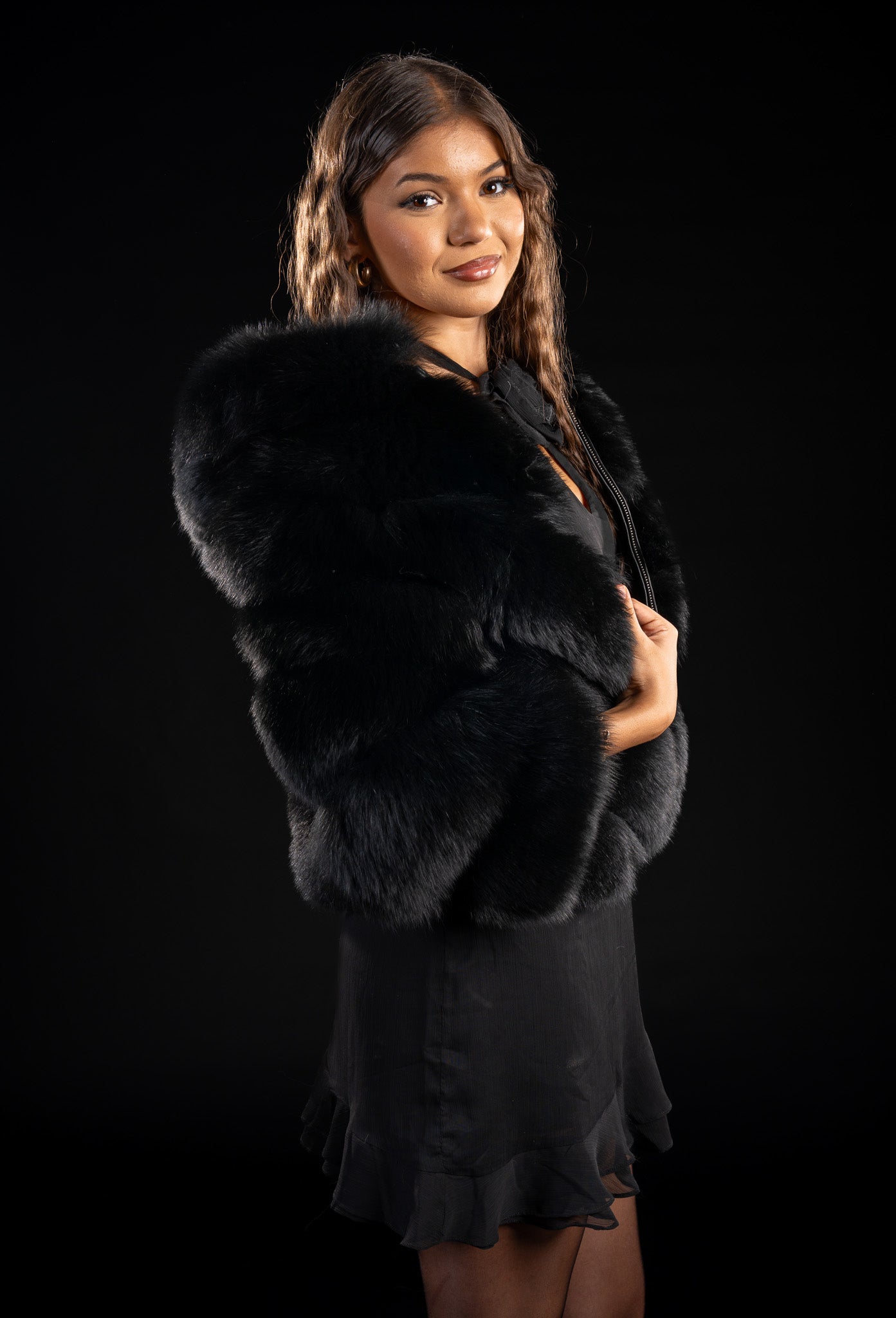 HAINA DIN BLANA NATURALA DE VULPE ARGINTIE IN V 4IN1, 053