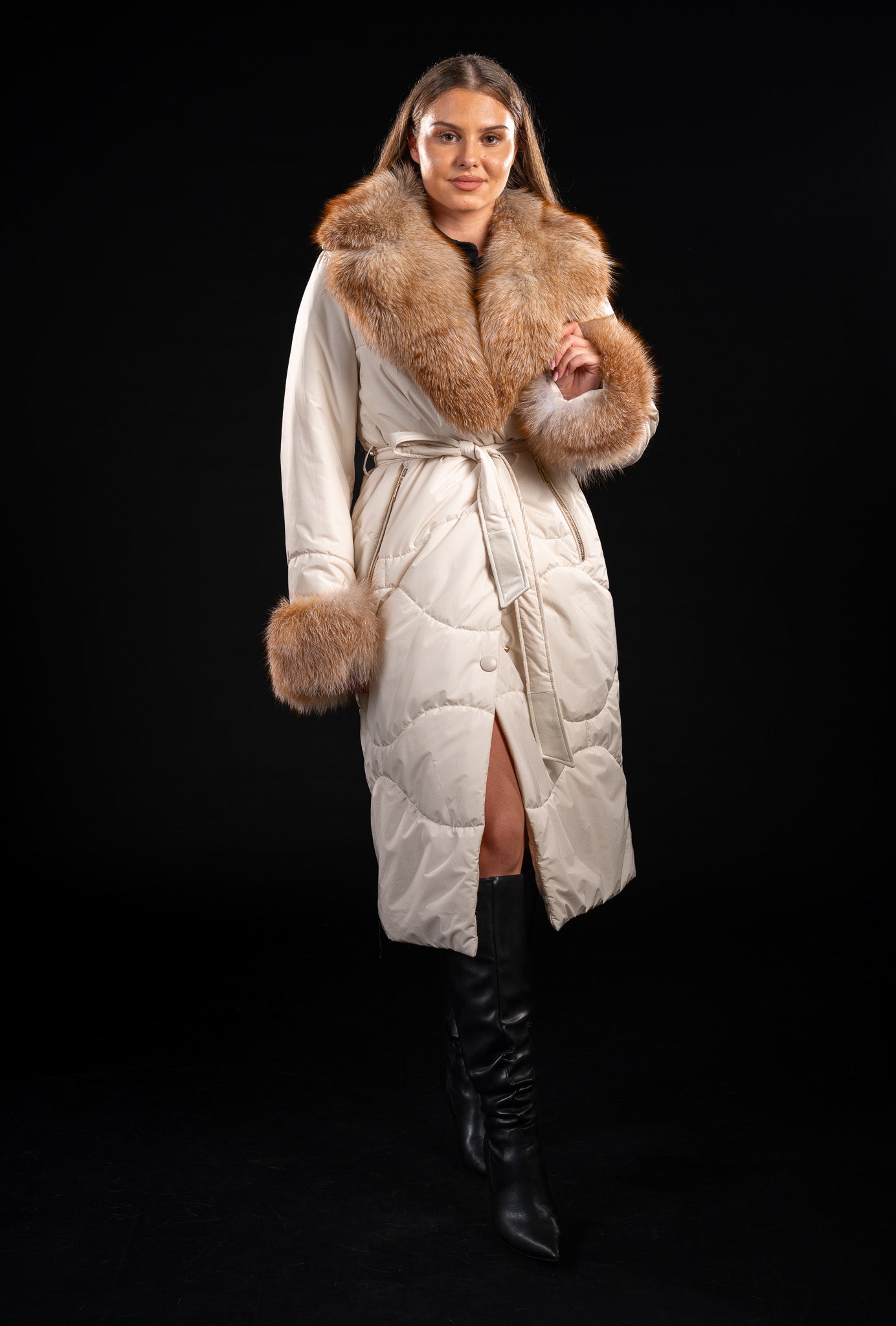 GEACA LUNGA FAS CU BLANA NATURALA GOLD DETASABILA 112