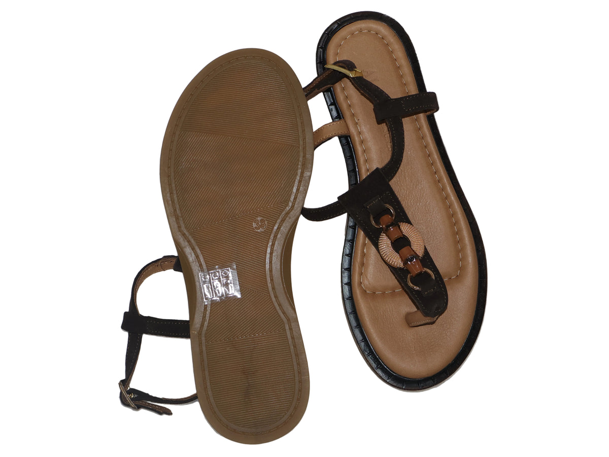 Sandale din piele naturală – Maro