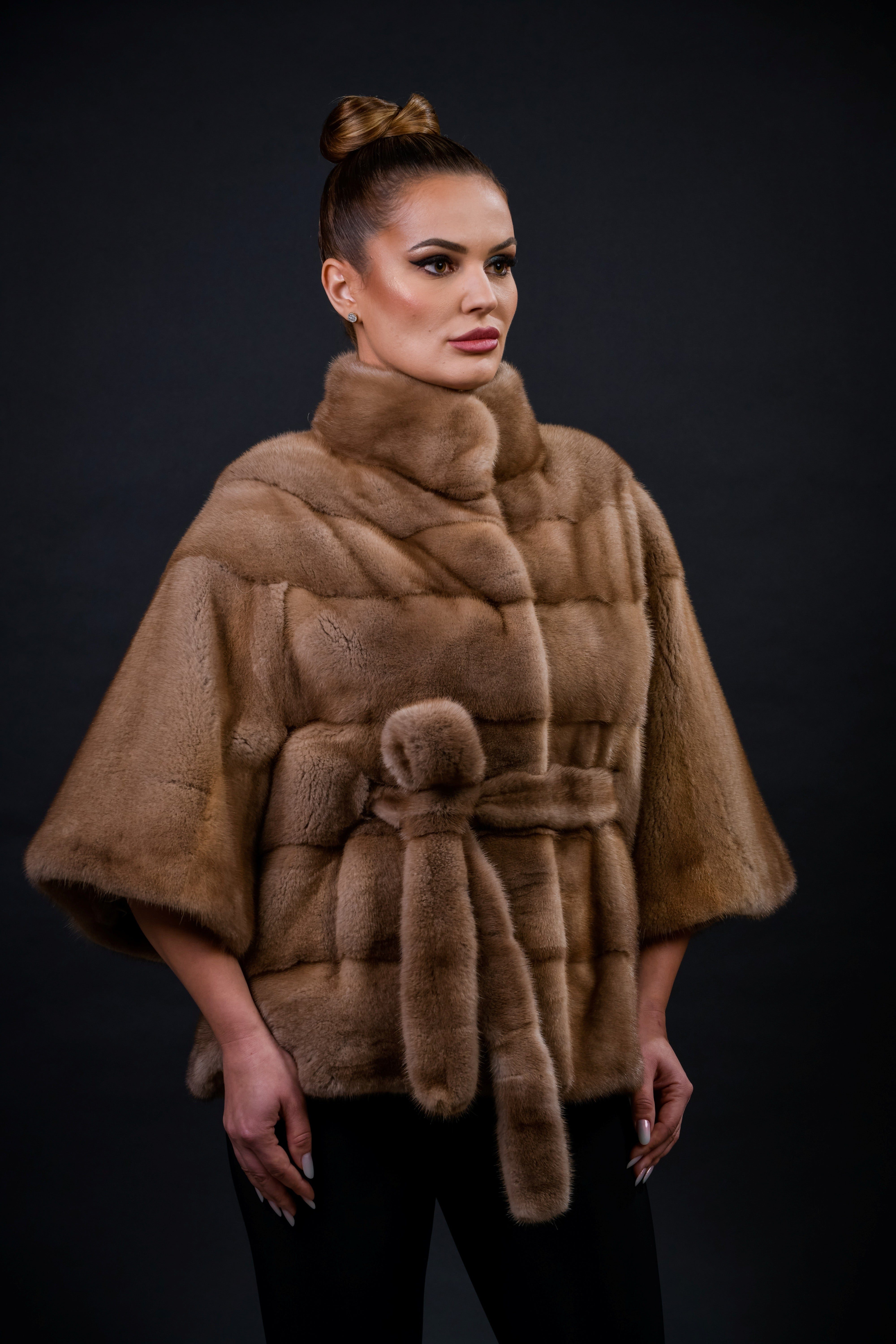 HAINA DIN BLANA NATURALA DE VIZON PASTEL , MANECA 3/4