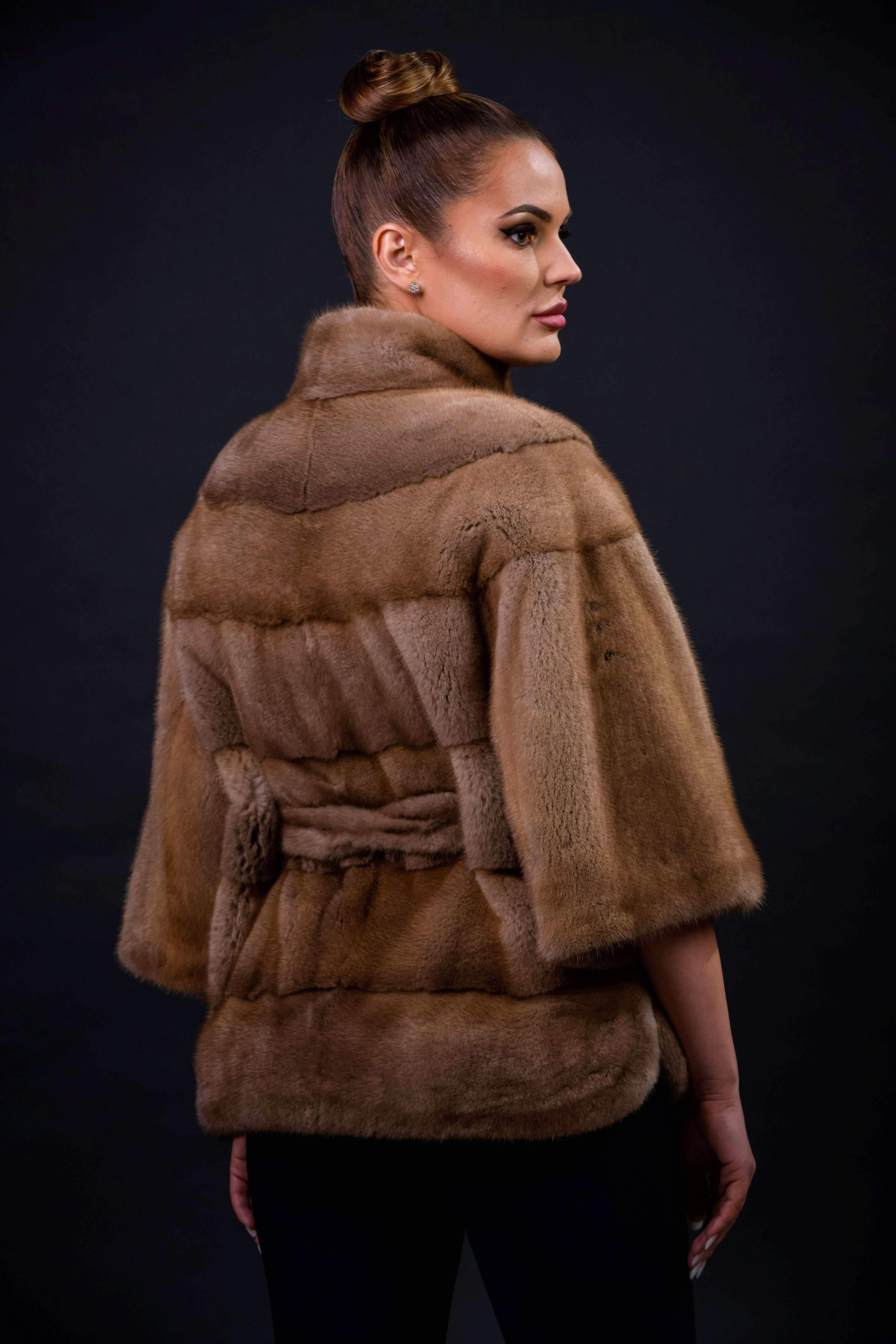 HAINA DIN BLANA NATURALA DE VIZON PASTEL , MANECA 3/4